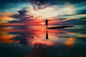 夕暮れのおだやかな野原